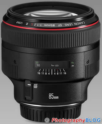 Canon EF 85mm f/1.2 L II USM lens