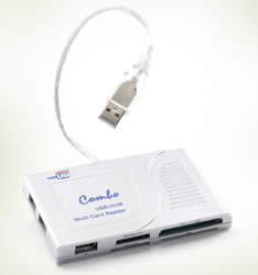 3 Port USB Hub with 7-in-1 Card Reader/Writer