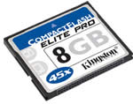Kingston 8Gb CompactFlash Elite Pro Card