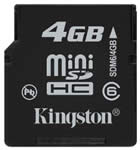 Kingston 4Gb miniSDHC Card