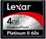 Lexar 4GB Platinum II CompactFlash