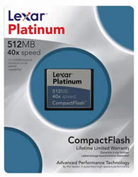 Lexar Platinum Series Memory Cards