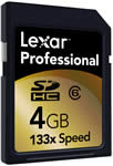 Lexar Professional 133x 4GB SDHC Card