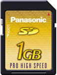 Panasonic Pro High Speed Series SD Memory Cards
