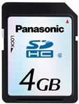 Panasonic 4 GB SDHC Memory Card