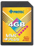 Pretec 4GB MMC Plus 266X Card