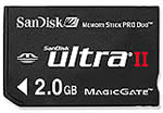 Sandisk 2-gigabyte Memory Stick PRO Duo Card