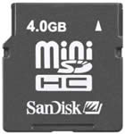 SanDisk 4GB miniSDHC Flash Card