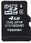 Toshiba 4GB microSDHC
