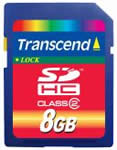 Transcend 8GB SDHC Cards