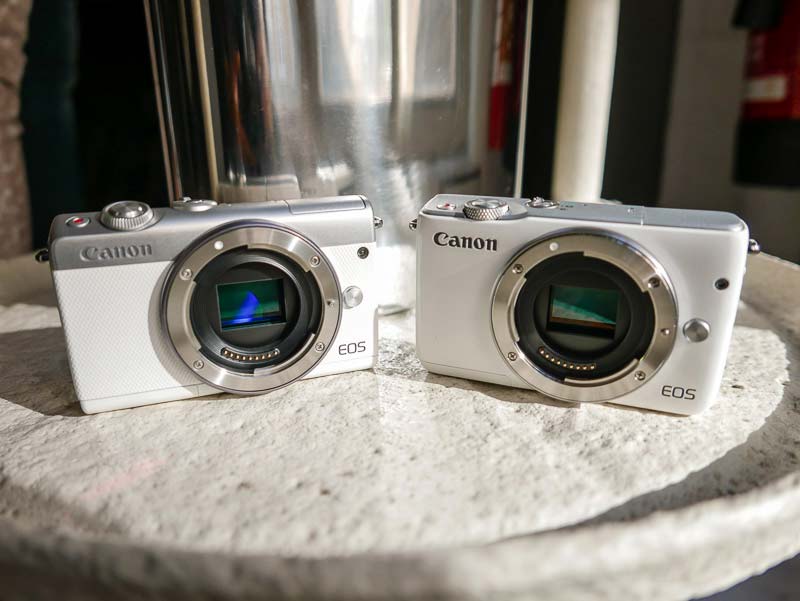 canon eos m100 and canon eos m10 side