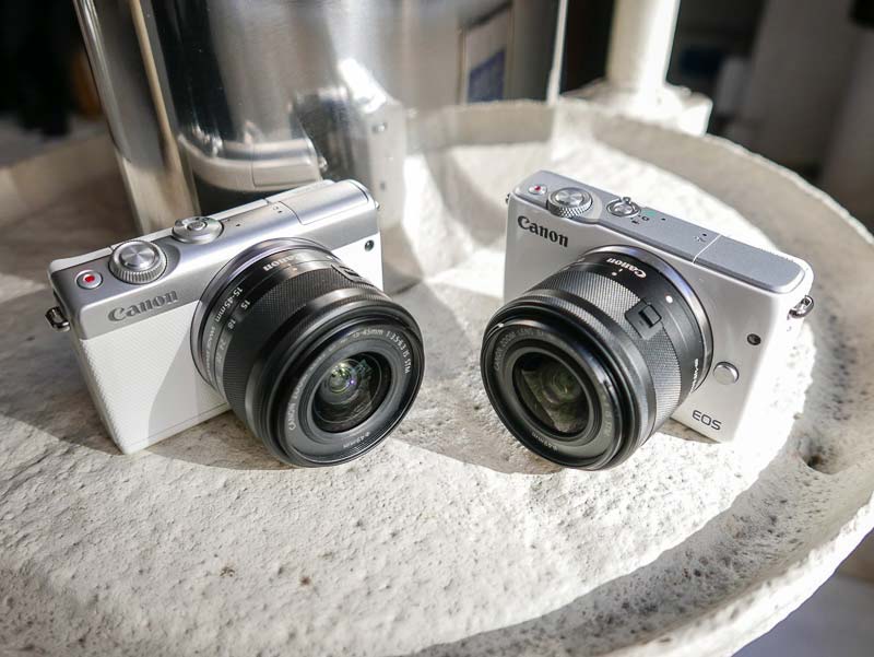 canon eos m100 and canon eos m10 side